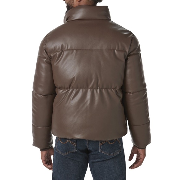 Sean John - Faux-Leather Puffer Jacket - Brown - Men’s Size XL - New - Picture 7 of 7